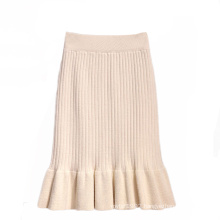 Wholesales OEM factory female dress new design lady classic bust skirt latest custom winter knitted woman midi skirt